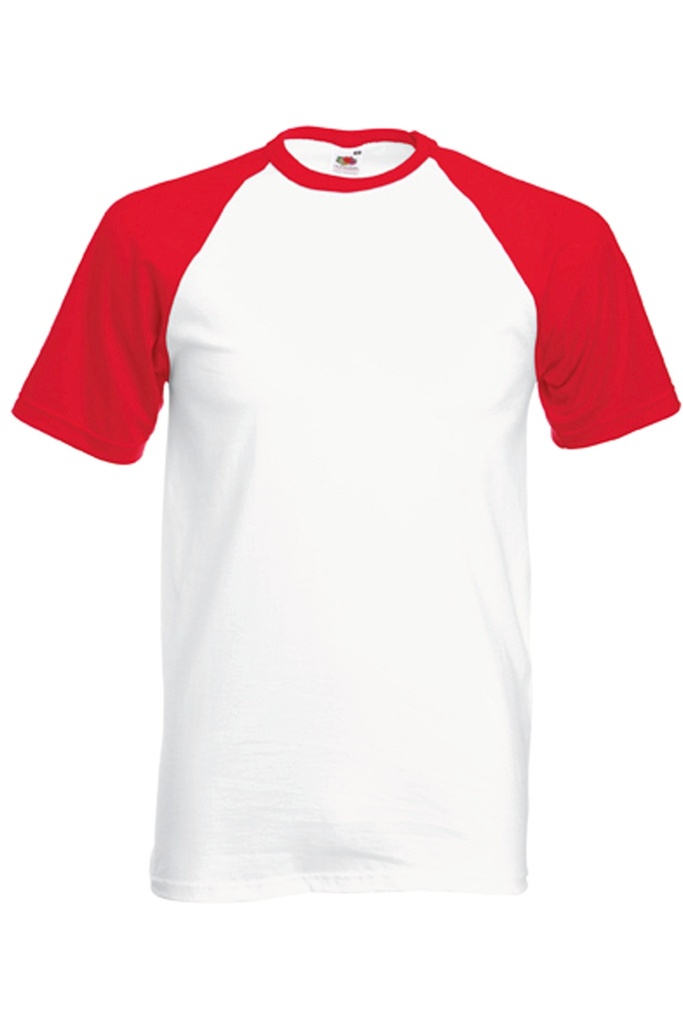 T-Shirt Baseball Unisex Red/White